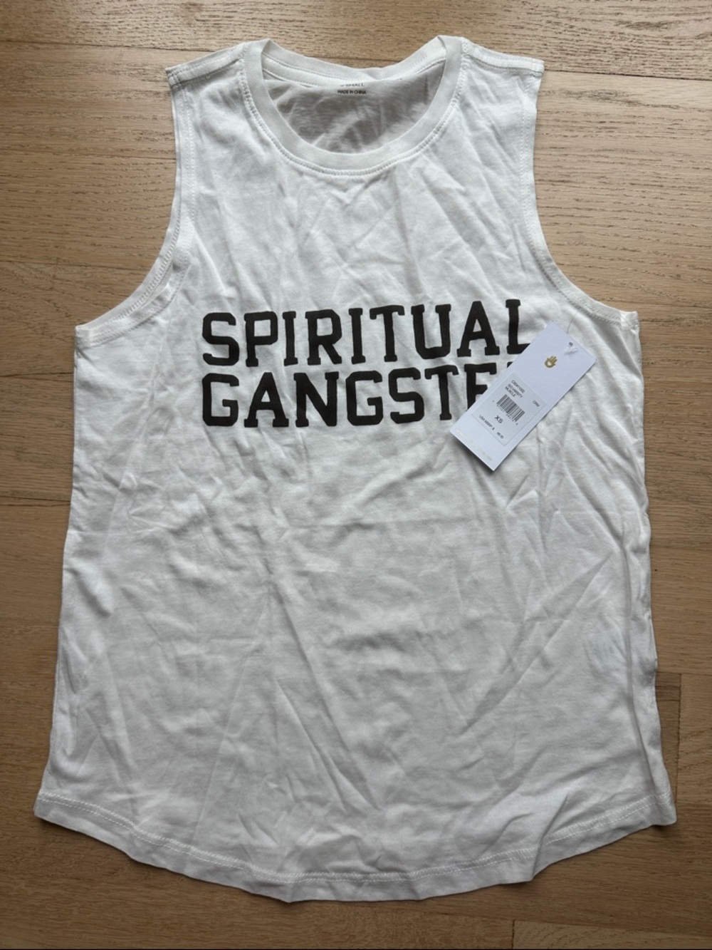 Spiritual Gangster White Tank with Black Graphic Logo